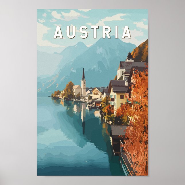 Austria Travel Art Vintag Poster (Vorne)