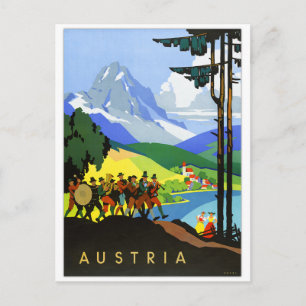 Austria Vintage Travel Poster Postkarte