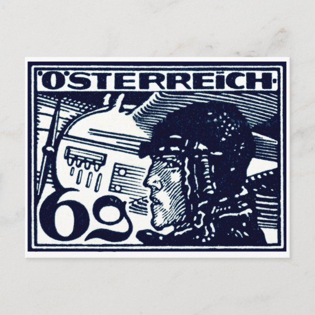 Austrian Air Mail von 1925 Postkarte (Vorderseite)