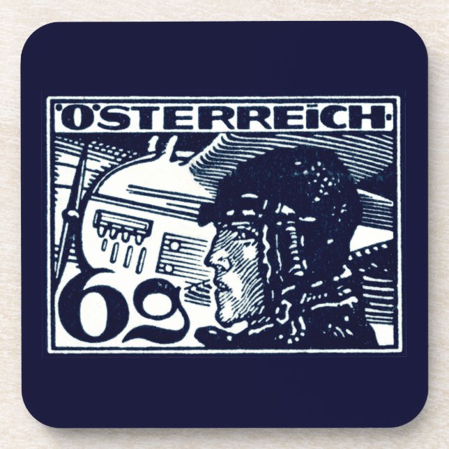 Austrian Air Mail von 1925 Untersetzer (Vorderseite)