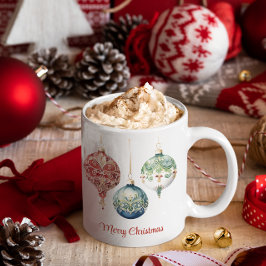 Austrian Joy | Frohe Weihnachten | Ornamente Kaffeetasse