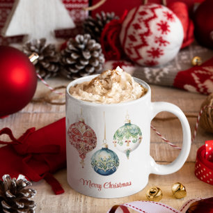 Austrian Joy   Frohe Weihnachten   Ornamente Kaffeetasse