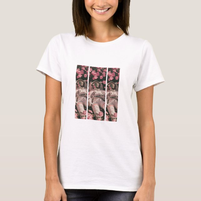 Austronut Pink Rose Blume T - Shirt - Cosmic Beaut (Vorderseite)