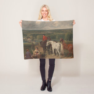 Ausübung der Königspferde (Equine Art) Fleecedecke