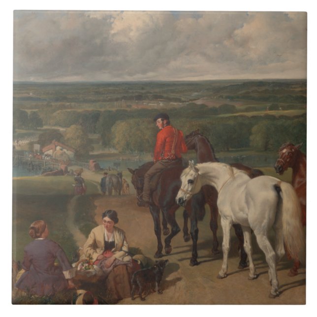Ausübung der Königspferde (Equine Art) Fliese (Vorderseite)