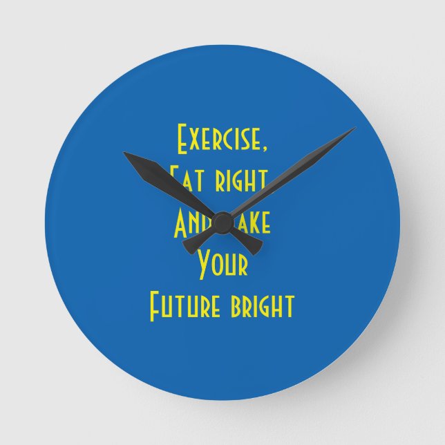 Ausübung, Recht auf Essen Runde Wanduhr (Vorderseite)