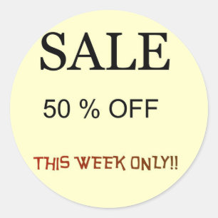 Ausverkauf 50% Rabatt > Ausverkauf Sticker