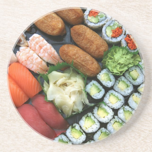 Auswahl an japanischen Sushi-Favoriten Getränkeuntersetzer (Vorne)