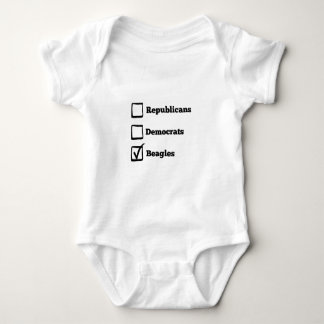 Auswahl-Beagles! Politischer Beagle-Druck Baby Strampler