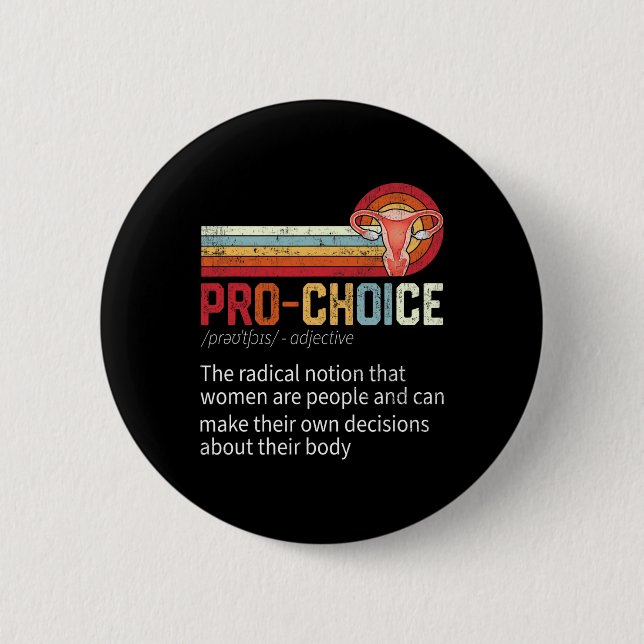 Auswahl Definition Feministisches Recht Funny Button (Vorderseite)