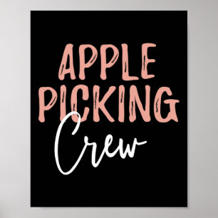 Auswahl der Crew Apfelpappe Apple Picking Outfit Poster