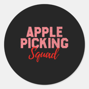 Auswahl der Crew Apfelpappe Apple Picking Outfit Runder Aufkleber