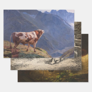 Auswahl der Landtiere Geschenkpapier Set