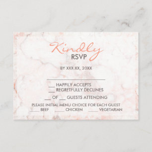 Auswahl der RSVP-Karte mit weißer Rose RSVP Karte