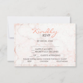 Auswahl der RSVP-Karte mit weißer Rose RSVP Karte