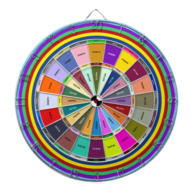 Auswahl des Farbhex-Codes für Designer Dartscheibe (vorne)