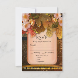 Auswahl des Wine Themed Menu Wedding RSVP Card Einladung