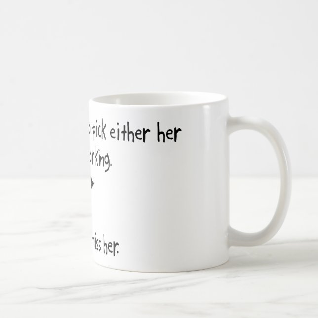 Auswahl-Ehefrau oder Holzbearbeitung Kaffeetasse (Rechts)
