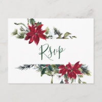 AUSWAHL: Elegante Red Poinsettia Wedding RSVP