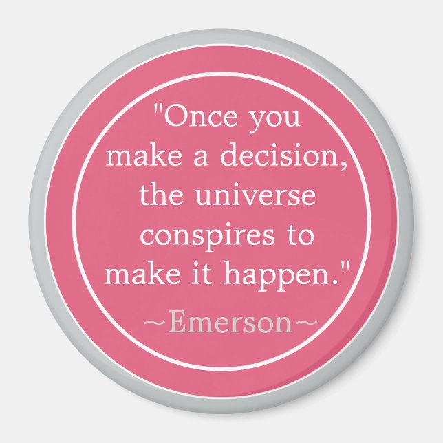 Auswahl Emerson Inspiration Zitat Magnet (Vorne)
