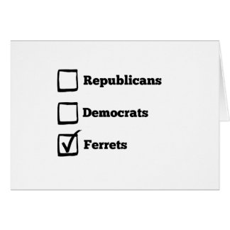 Auswahl-Frettchen! Politischer