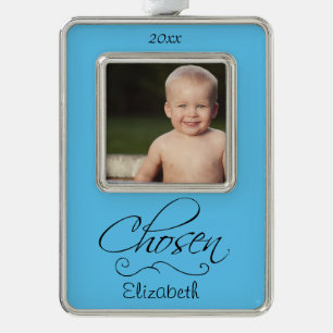 Auswahl für Pflege, Adoption Thema Geschenk Rahmen-Ornament Silber