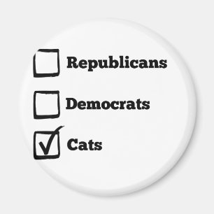 Auswahl-Katzen! Politischer Wahl-Katzen-Druck Magnet