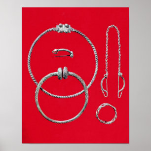 Auswahlschmuck, einschließlich Brosche Poster