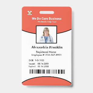 Ausweis Bar Code Foto Mitarbeiter 