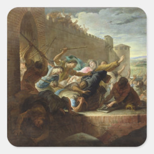 Ausweisung der Hugenotten Quadratischer Aufkleber