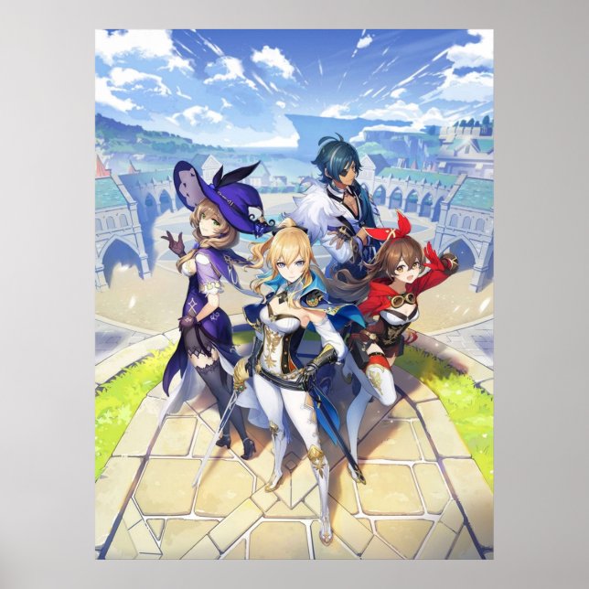 Auswirkungen des Spiels Genshin Poster (Vorne)