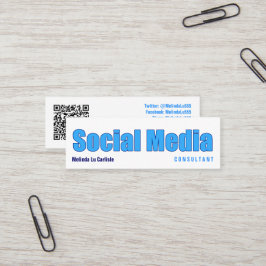 Auswirkungs-SozialMedienberater mit QR Code Mini Visitenkarte