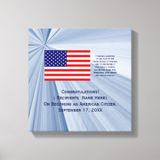 Auszeichnung der amerikanischen Staatsbürgerschaft Leinwanddruck