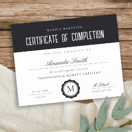 Auszeichnung für Schwarz-weißes modernes Zeugnis