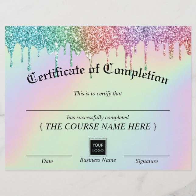 Auszeichnung "Holographic Tropfens Certificate of  (Vorderseite)
