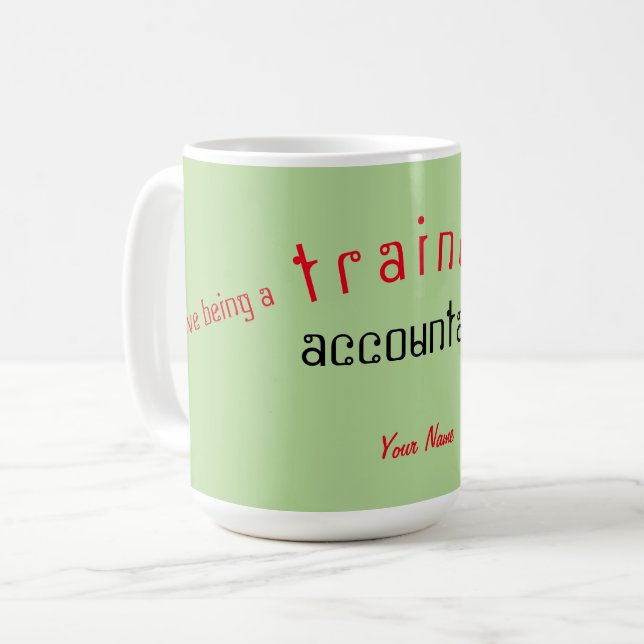 "AUSZUBILDEND-BUCHHALTER " KAFFEETASSE (Vorderseite Links)