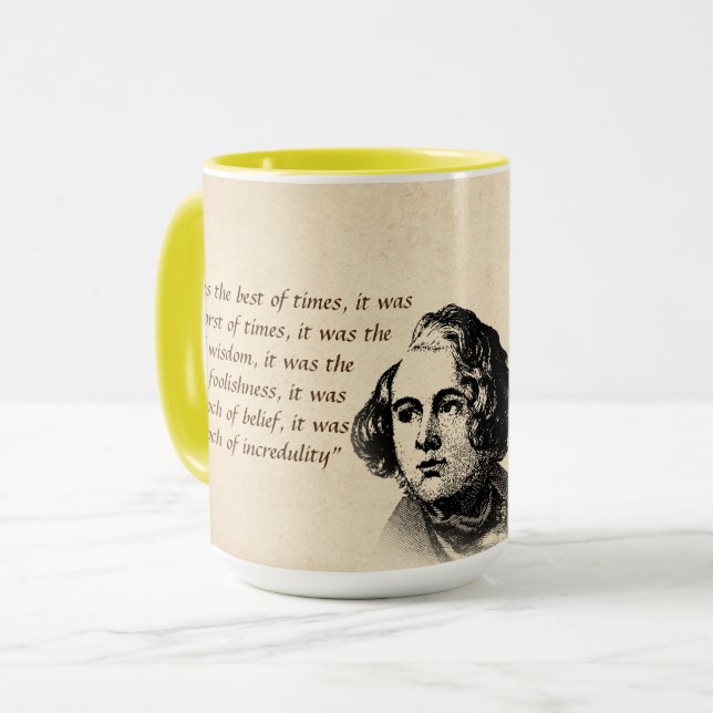 Auszug aus einer Geschichte von zwei Städten Tasse (Vorderseite Links)