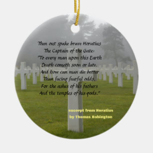 Auszug aus Horatius  Keramik Ornament