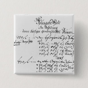Auszug von der Gehaltszahlung J.S. Bachs Button