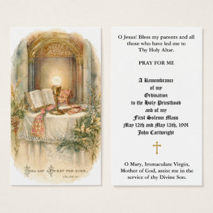 Autel d'ordination de prêtre Eucharistie Prière vi