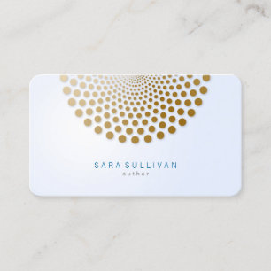 Auteur Carte de visite Elegant Cercle Dots Motif