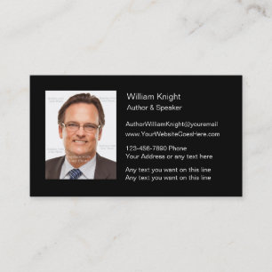 Auteur Et Carte de visite De Conférenciers Mis À J