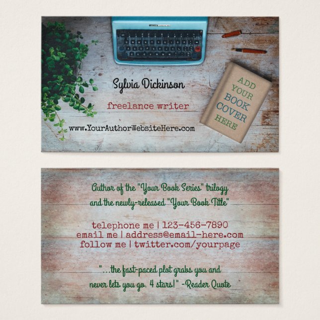 Auteur indépendant de la machine à écrire avec cou (Devant & derrière)