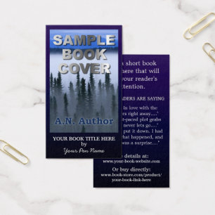 Auteur Promotion Grand livre Couverture Bleu foncé