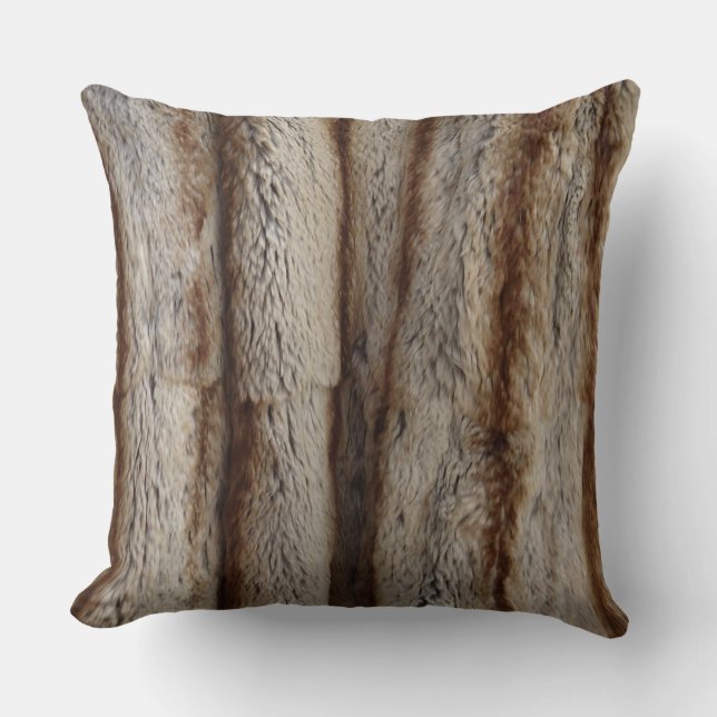 AUTHENTIC CHINCHILLA FUR PILLOW KISSEN (Vorderseite)