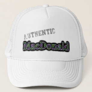 Authentic Clan MacDonald Scottish Tartan Name Truckerkappe