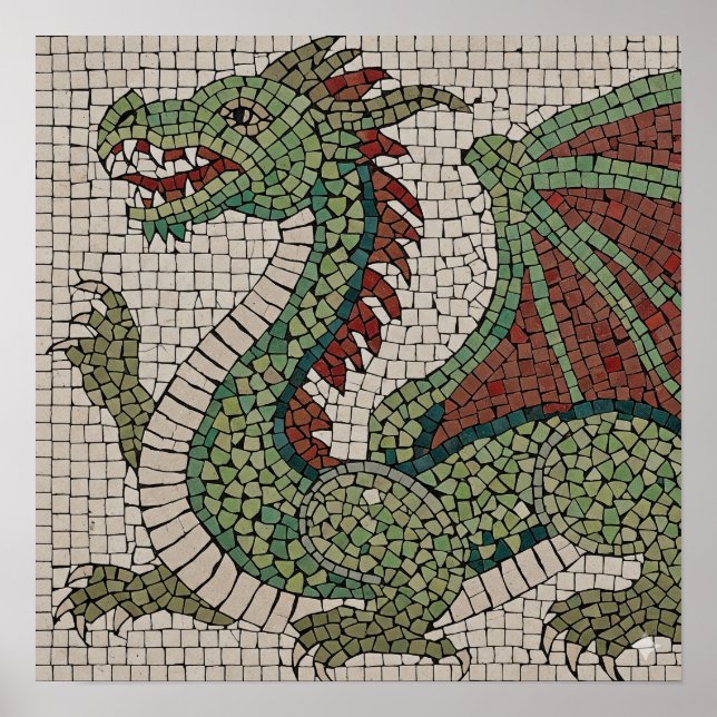 Authentic Dragon Mosaic Poster (Vorne)