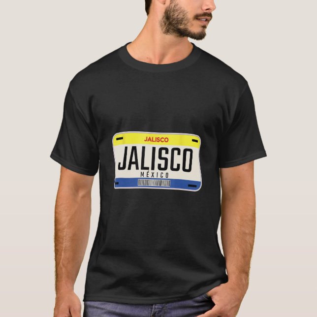 Authentic Jalisco Mexico License Plate Mexican Cul T-Shirt (Vorderseite)