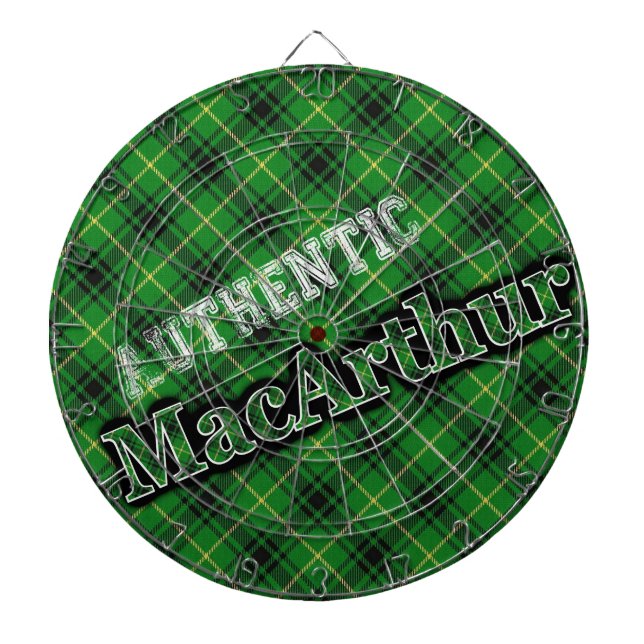 Authentic Scottish Clan MacArthur Tartan Dartboard Dartscheibe (vorne)