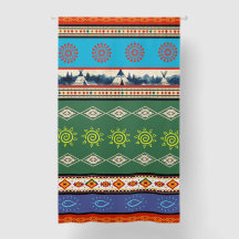 Authentique rideau Motif de style amérindien